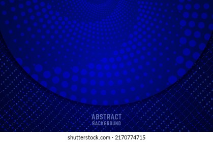 Abstract blue dots spiral dynamic round shapes vector background for design