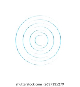 abstract Blue Dotted Circular Lines Pattern ,Technology, Inspired Spiral Background