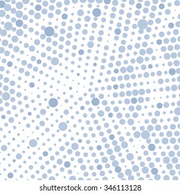 Abstract blue dotted pattern. Halftone vector background