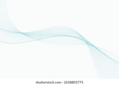 Fondo de onda punteado azul abstracto. eps10