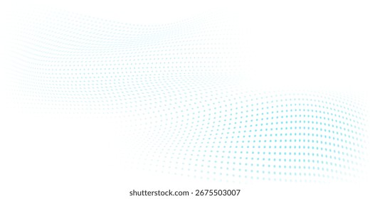 Fondo de onda punteado azul Abstractas en blanco