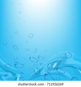 abstract blue a drop of water background, abstract blue wavy background