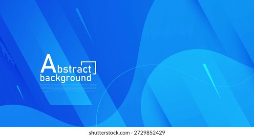 Abstract blue dynamic arrow on wave shapes pattern background. Simple and modern banner style design. Eps10 vector