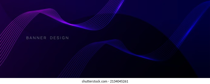 Abstract blue dynamic flyer background with shiny lines vector illustration 