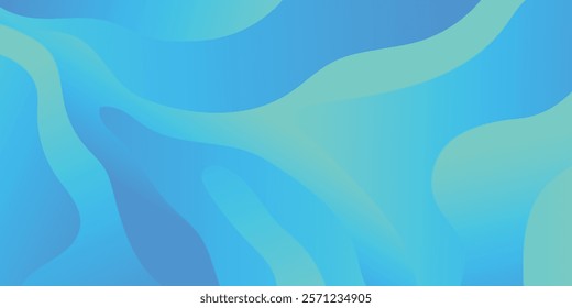 Abstract blue dynamic gradient background with waves abstract technological stylist modern bright colorful and beautiful blue background with waves for making