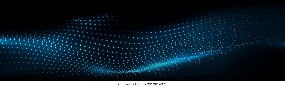 Abstract blue dynamic lines curve the background. Futuristic hi-technology. Landing page. Banners, flyers, and presentations. Vector illustration