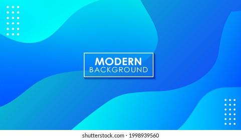 Abstract blue dynamic liquid waves background. Vector