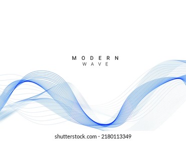 Abstract blue dynamic wave design colorful background