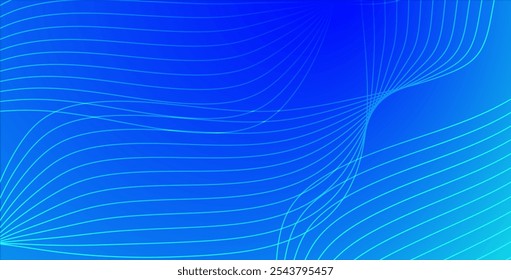 Abstract blue dynamic waves in blue background , blue gradient 