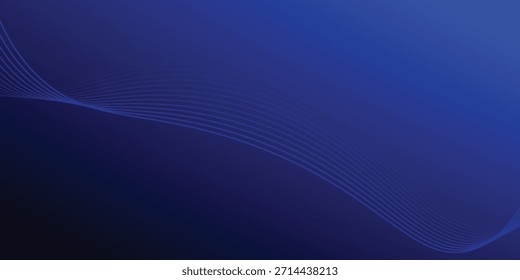 Abstract blue dynamic wavy lines curve background. Futuristic hi-technology. Landing page. Banners, flyers, and presentations. Vector illustration