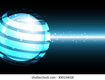 Abstract blue eart connection techonolgy concept