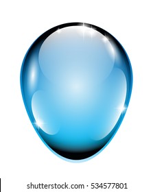Abstract blue egg-shaped background, with space for your text. Vector illustration, on transparent background