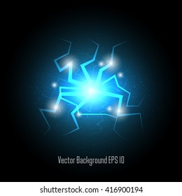 Abstract blue electric background