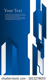 Resumen del concepto de fondo de la cubierta vertical del elemento azul
