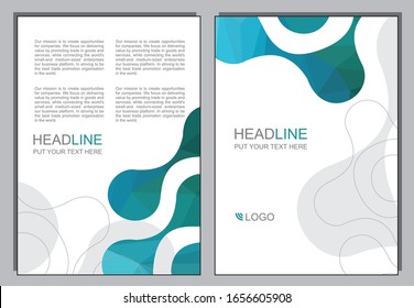 Abstract Blue Elements Cover Page Design