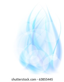 Abstract blue energy flame. Vector illustration
