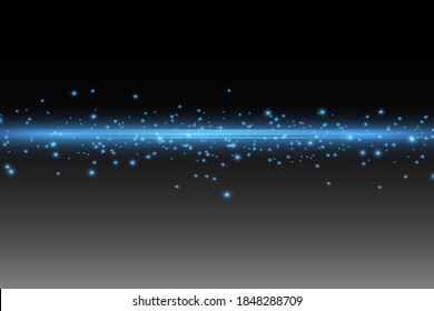Abstract blue ent isolated on black background. Vector illustration.the lighting effect.floodlight directional