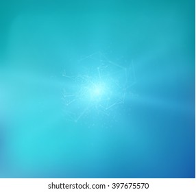 Abstract blue explosion technology background. Vector eps10.