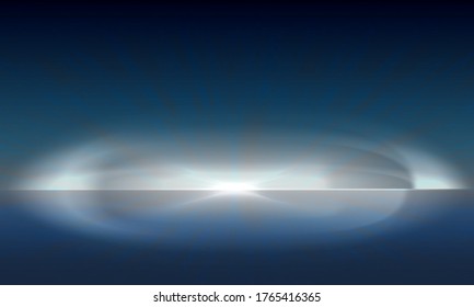 abstract blue explosive flare space