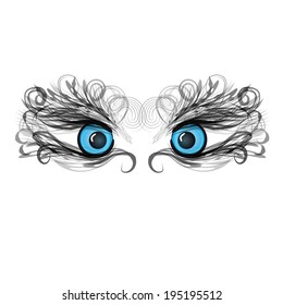 abstract blue eyes