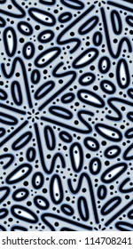Abstract blue eyes and blue lines in seamless background pattern