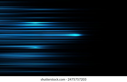 Abstractas azul rápido de alta velocidad tecnología de movimiento de luz diseño creativo futurista ilustración de fondo de Vector.