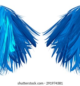 Abstract blue feather background