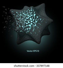 Abstract blue figure