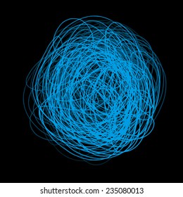 Abstract blue figure vector