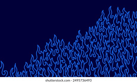 Abstract blue Fire Background. Abstract flame Background. doodle fire background. blue Fire Pattern background. Fire flame pattern.