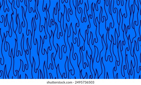 Abstract blue Fire Background. Abstract flame Background. doodle fire background. blue Fire Pattern background. Fire flame pattern.