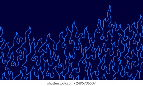 Fondo de fuego azul Abstractas. Fondo de llama Abstractas. fondo de fuego de garabato. fondo de patrón de fuego azul. Patrón de llama de fuego.