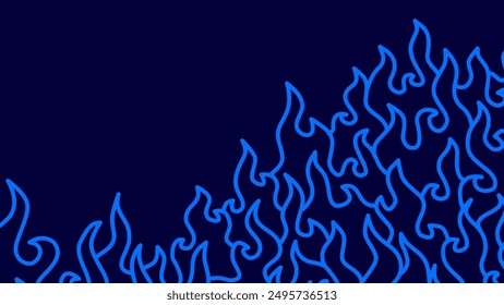 Abstract blue Fire Background. Abstract flame Background. doodle fire background. blue Fire Pattern background. Fire flame pattern.