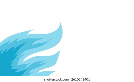 Abstract blue fire design element. Modern illustration for energy and dynamic concept.