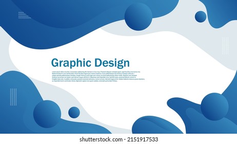 abstract blue flat curve background, dynamic minimal wave layout graphic