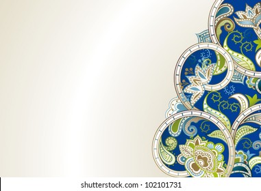 Abstract Blue Floral