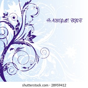 abstract blue floral background