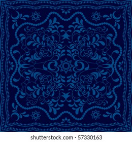 Abstract blue floral background