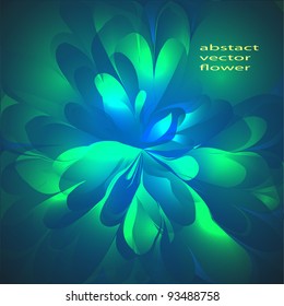 Abstract blue floral background.Vector eps10