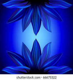 abstract blue flower