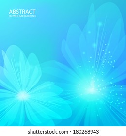 abstract blue flower background