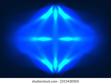 abstract blue flower background The gradation of dark to light shades and the use of curved geometric shapes are arranged together.