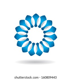 Abstract Blue Flower, Infinite Loop