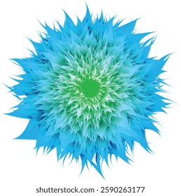 abstract blue flower isolated on white