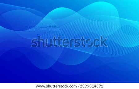 Abstract blue flowing lines background. Vector illustration