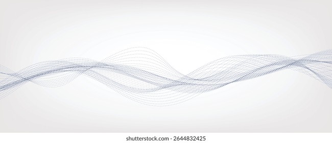 Abstract Blue Flowing Lines. EPS10