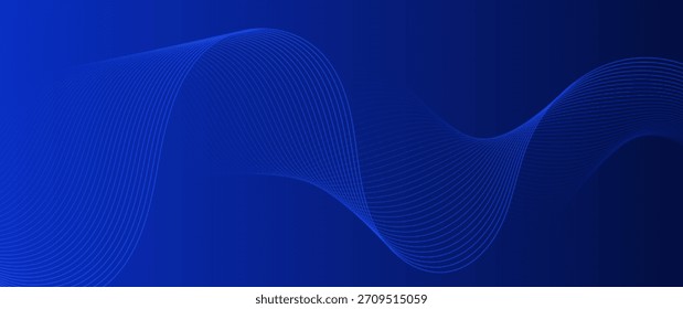Abstract blue flowing wave background with soft lighting and smooth curved shapes.