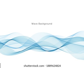 Abstract blue flowing wavy background