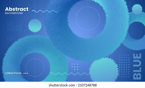 Abstract Blue Fluffy Circle Background