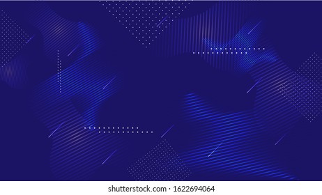 Abstract Blue Fluid Art Geometric Stripes Background.